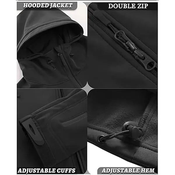 Winter Warm Fleece Softshell Hooded Jacket