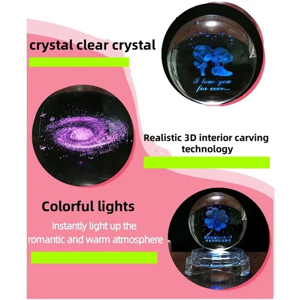 LED crystal ball souvenir desktop ornaments