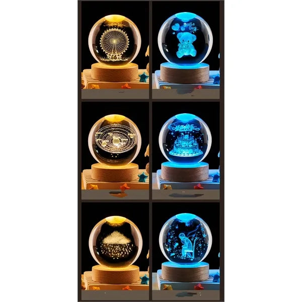 LED crystal ball souvenir desktop ornaments