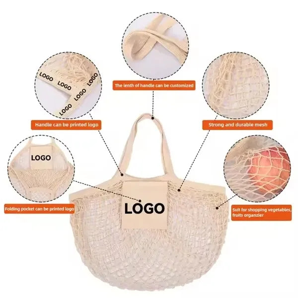 Eco-Friendly Storage Net Bag With Small Pocket