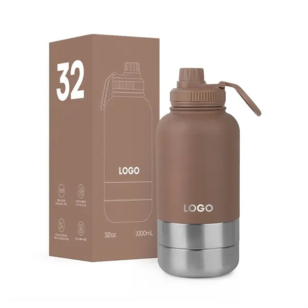 34oz Thermo Drinking Bottle With Pet Storage Box