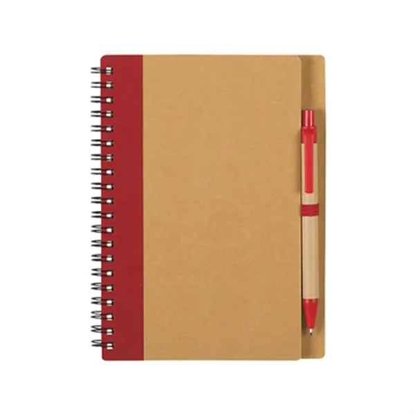 Classic Kraft Paper Notebook With Pen for Students 5" x 4.4"