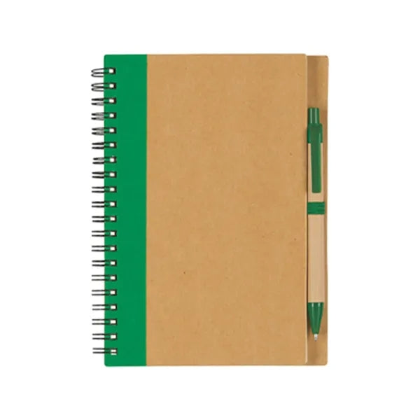 Classic Kraft Paper Notebook With Pen for Students 5" x 4.4"