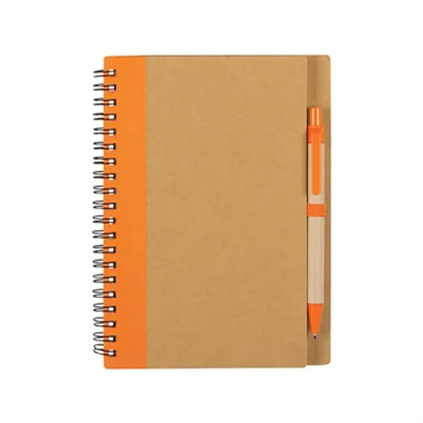 Classic Kraft Paper Notebook With Pen for Students 5" x 4.4"