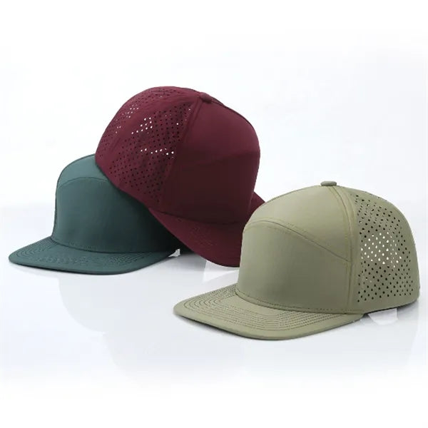 Five Panel Mesh Back Trucker Cap With Snapback Closure