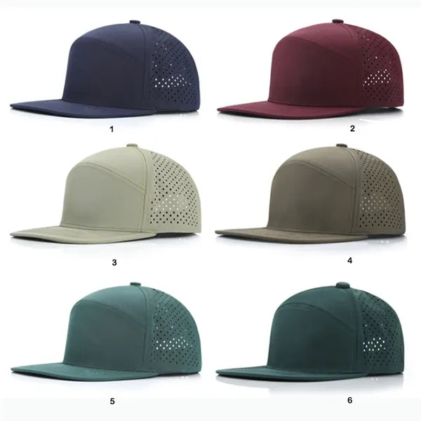 Five Panel Mesh Back Trucker Cap With Snapback Closure