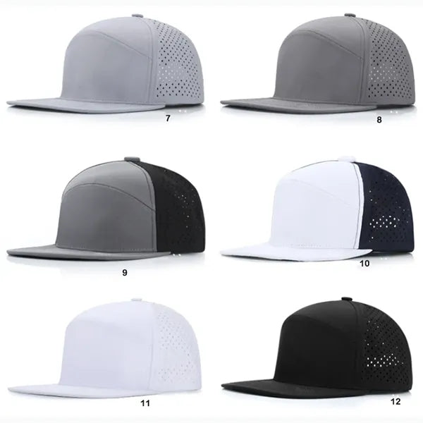 Five Panel Mesh Back Trucker Cap With Snapback Closure