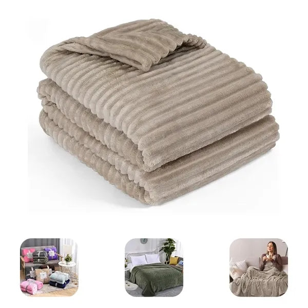 Soft Flannel Blanket Home & Travel Use