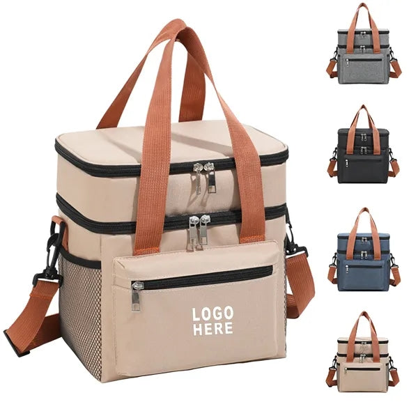 Double-layer Picnic Office Workers with Meal Thermal Bag