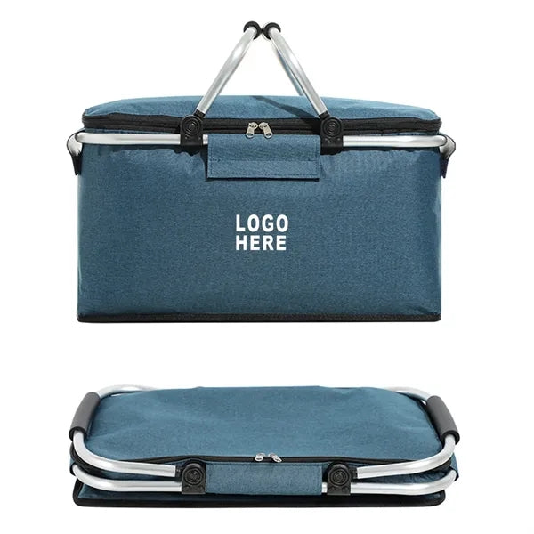 Large Capacity Insulated Oxford Cloth Folding Cooler Bag