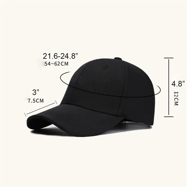 Cotton Washed Plain Baseball Cap Retro Adjustable Dad Hat