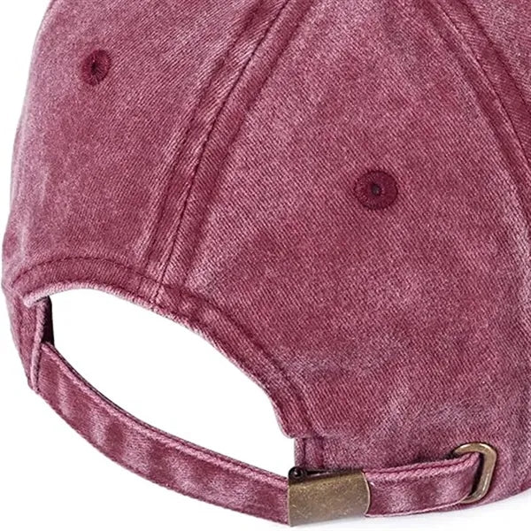 Cotton Washed Plain Baseball Cap Retro Adjustable Dad Hat