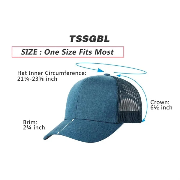 Snapback Trucker Hat Baseball Cap Adjustable Mesh Back Ball