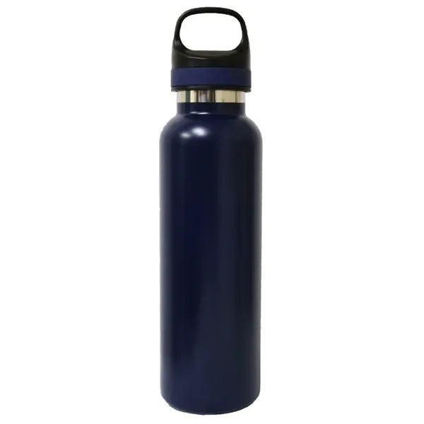 22 Oz. Vacuum insulated s. steel bottle, 2 tone lid