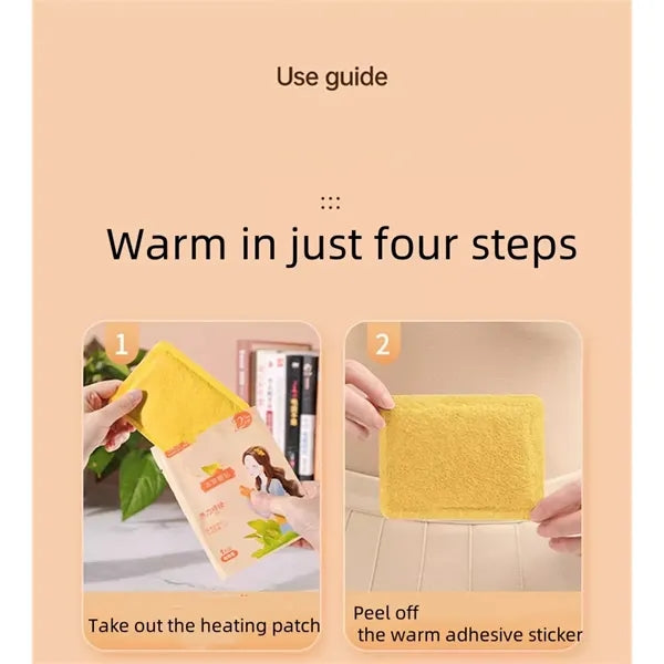 Portable self-heating body warmer patch