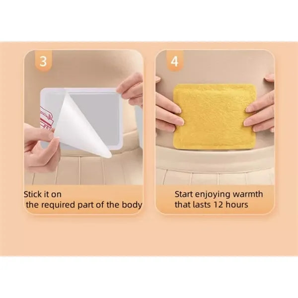 Portable self-heating body warmer patch