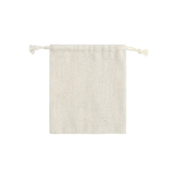 Small Cotton and Linen Drawstring Bag
