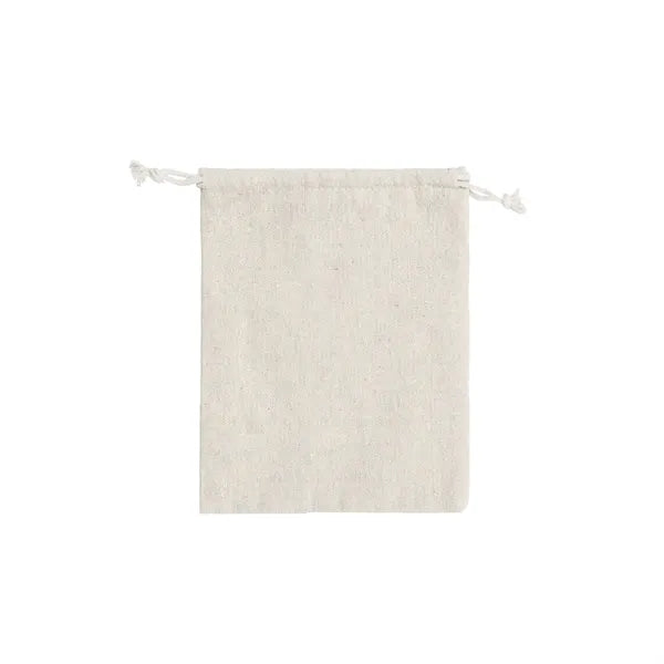 Small Cotton and Linen Drawstring Bag