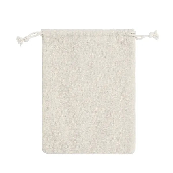 Small Cotton and Linen Drawstring Bag