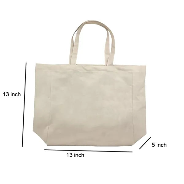 Recycle 6 oz Canvas Tote Bag With Gussets
