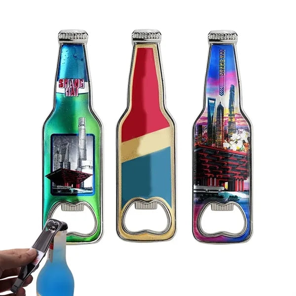 Bottle Shaped Opener Refrigerator Sticker Fridge Magnet