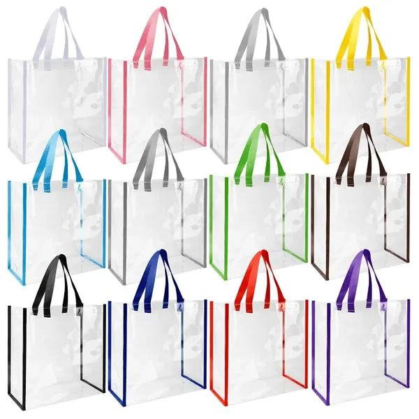 Stadium Approved Clear Transparent Pvc Tote Bag (12"X12"X6")