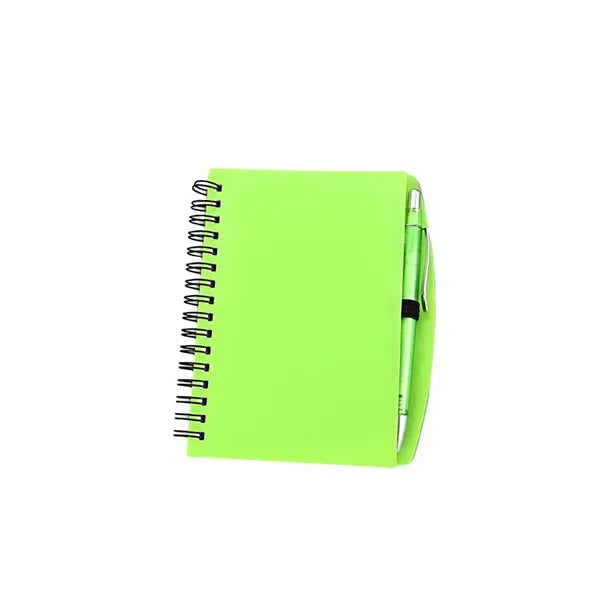 A6/A5 Basic Matte Cover Spiral Notebook with Pen