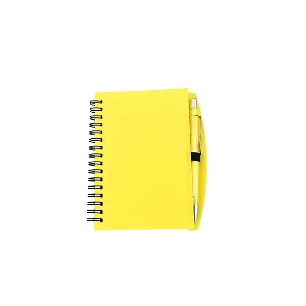 A6/A5 Basic Matte Cover Spiral Notebook with Pen