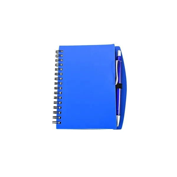 A6/A5 Basic Matte Cover Spiral Notebook with Pen