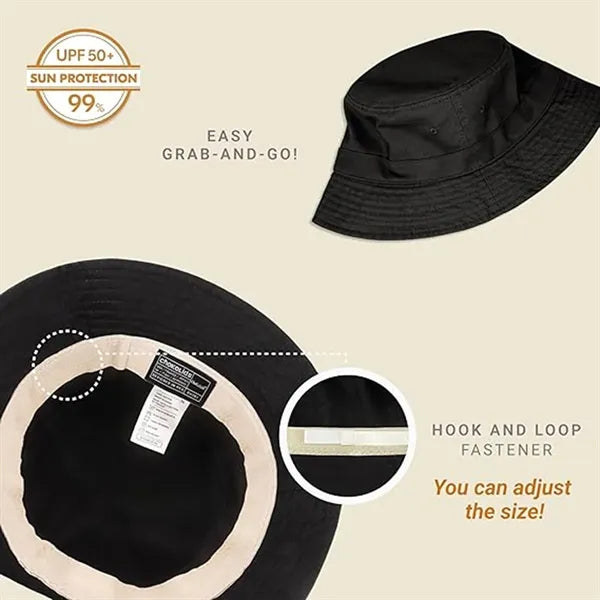 Summer Bucket Hat Cotton Sun Cap for Fishing Outdoor