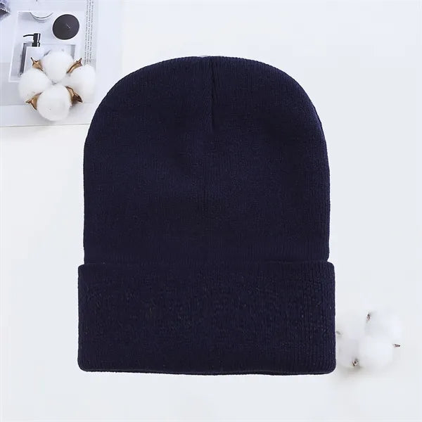 Winter Beanie Hat for Men Women Warm Cozy Knitted Cuffed Cap