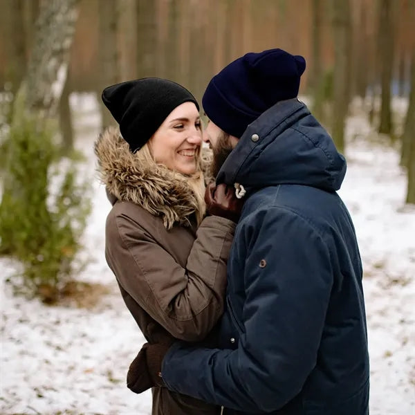 Winter Beanie Hat for Men Women Warm Cozy Knitted Cuffed Cap