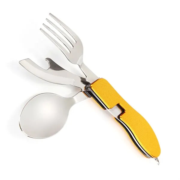 Multifunctional Outdoor Foldable Cutlery with Knife, Fork an