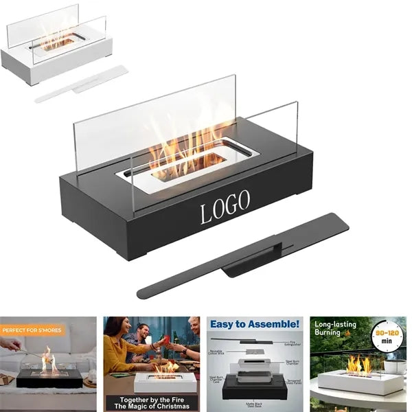 Portable Rectangular Ethanol Fireplace