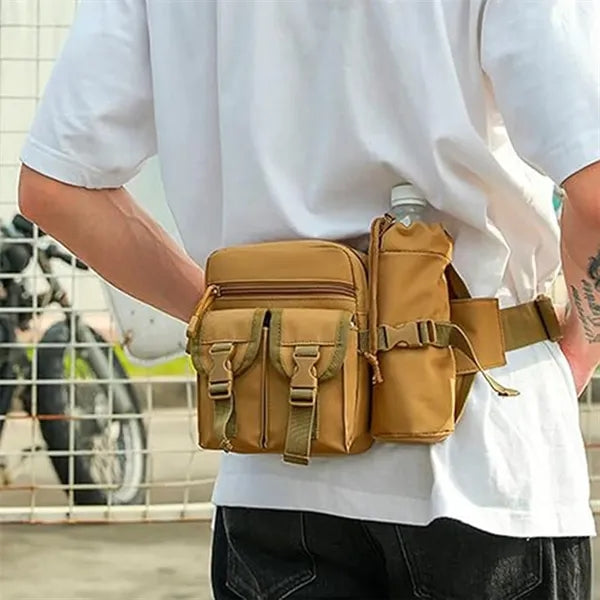 Waist Bag Military Fanny Waterproof with Water Bottle Holder
