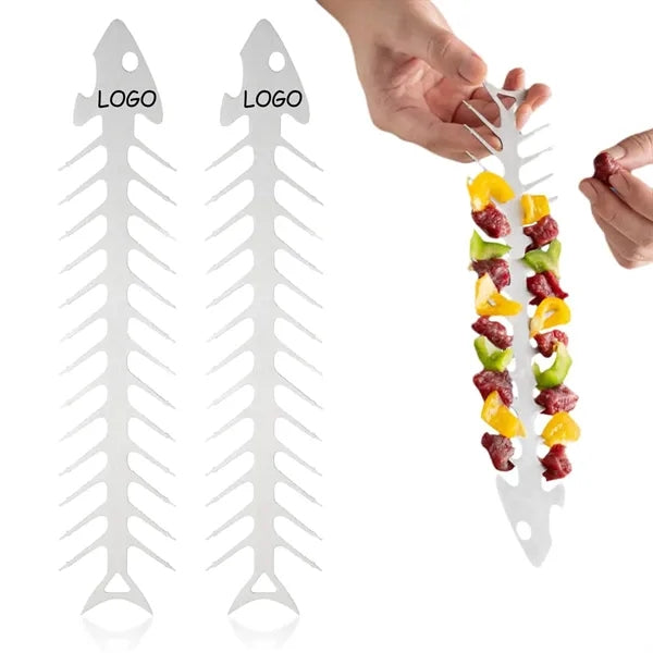 Fish Bone BBQ Skewers for Grilling Meat, Vegetables and More