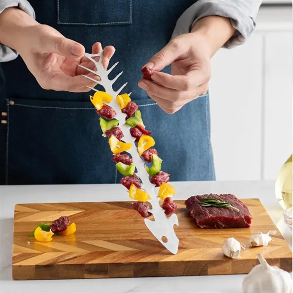 Fish Bone BBQ Skewers for Grilling Meat, Vegetables and More