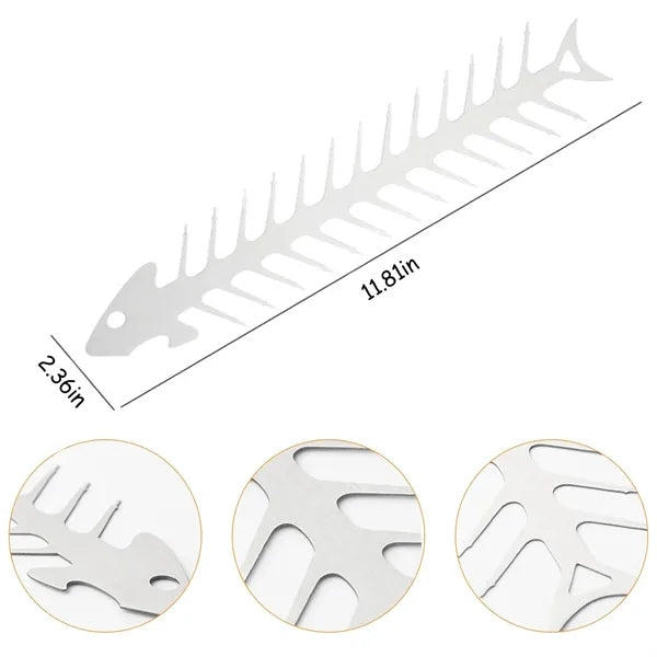 Fish Bone BBQ Skewers for Grilling Meat, Vegetables and More