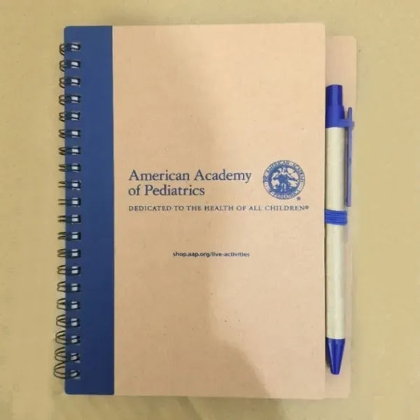 Recycled Kraft Paper Spiral Notebook With Pen