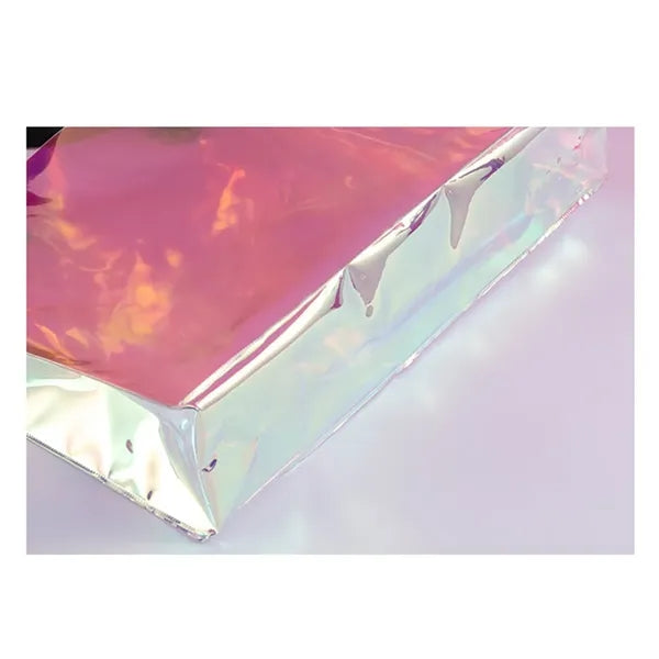 Holographic PVC Premium Clear Tote Bag w/ Stable Handle