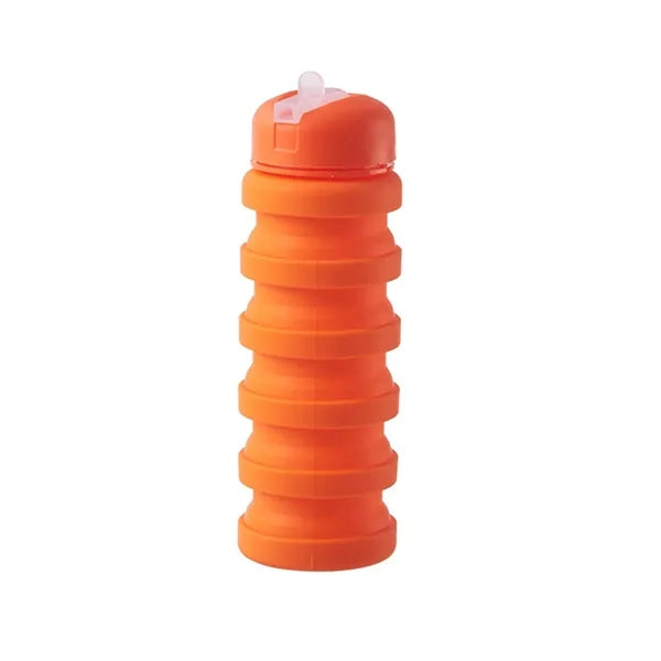 Portable Collapsible Silicone Water Bottle With Straw