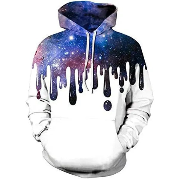 3D Digital Print Long Sleeve Hoodie