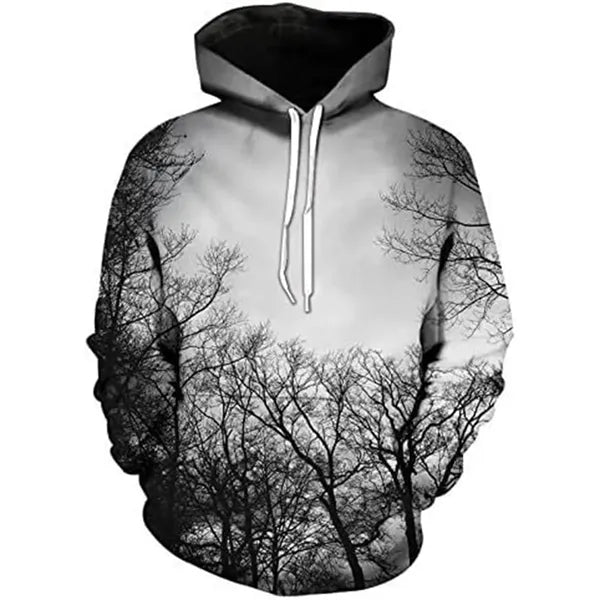 3D Digital Print Long Sleeve Hoodie