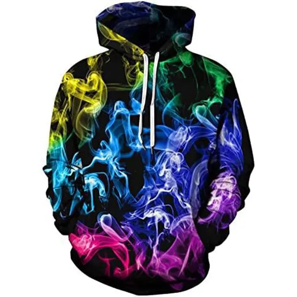 3D Digital Print Long Sleeve Hoodie