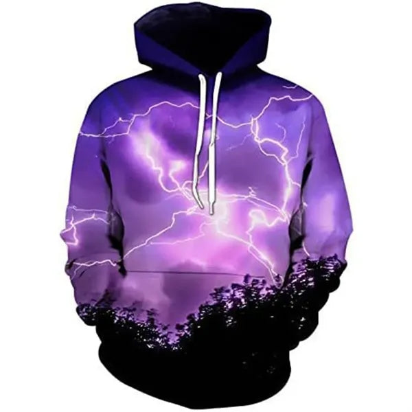 3D Digital Print Long Sleeve Hoodie