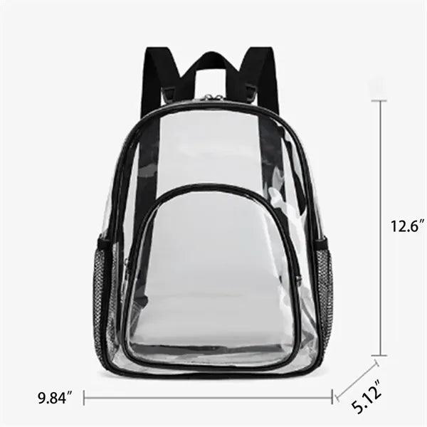PVC Clear Backpack Durable Bag Stadium Approved Lightweight