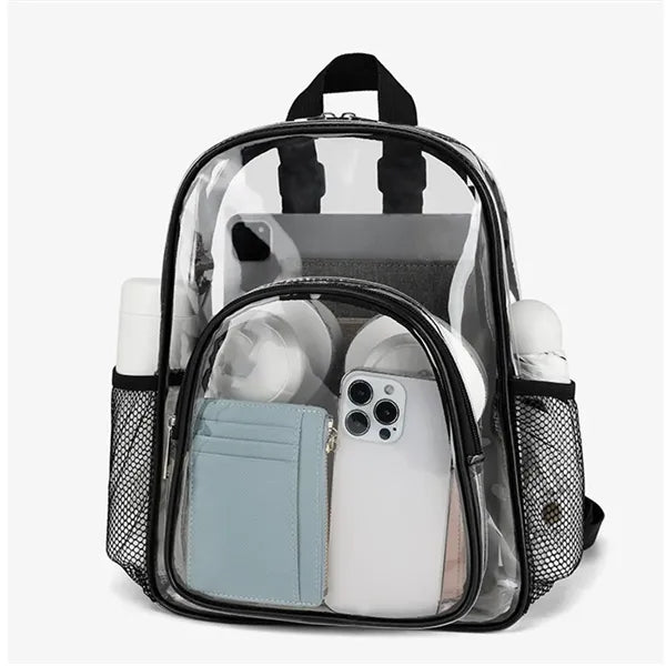PVC Clear Backpack Durable Bag Stadium Approved Lightweight
