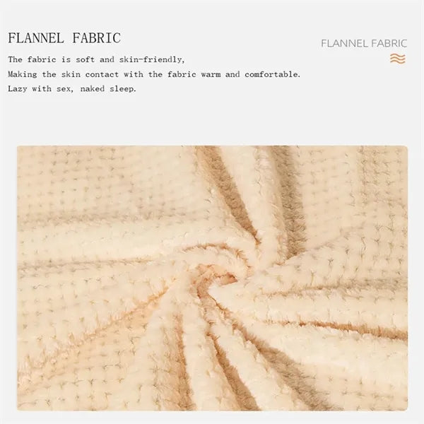 Lattice Flannel Plush Fleece Blanket