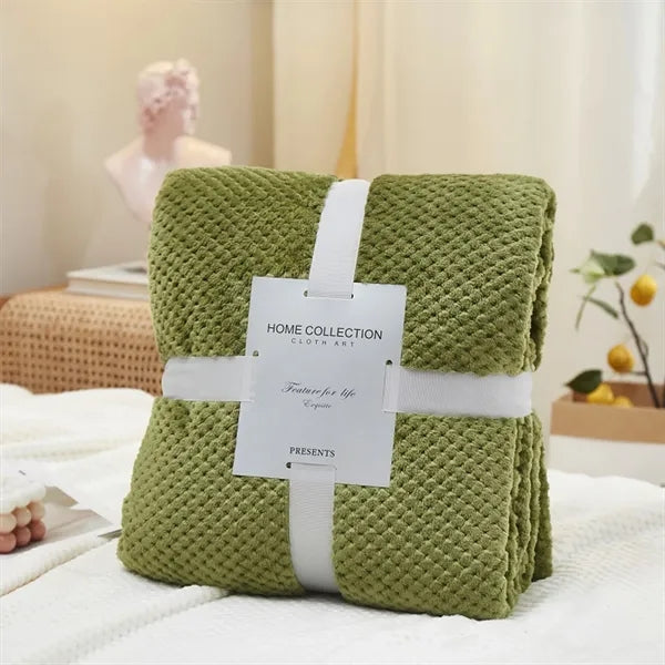 Lattice Flannel Plush Fleece Blanket