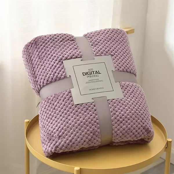 Lattice Flannel Plush Fleece Blanket